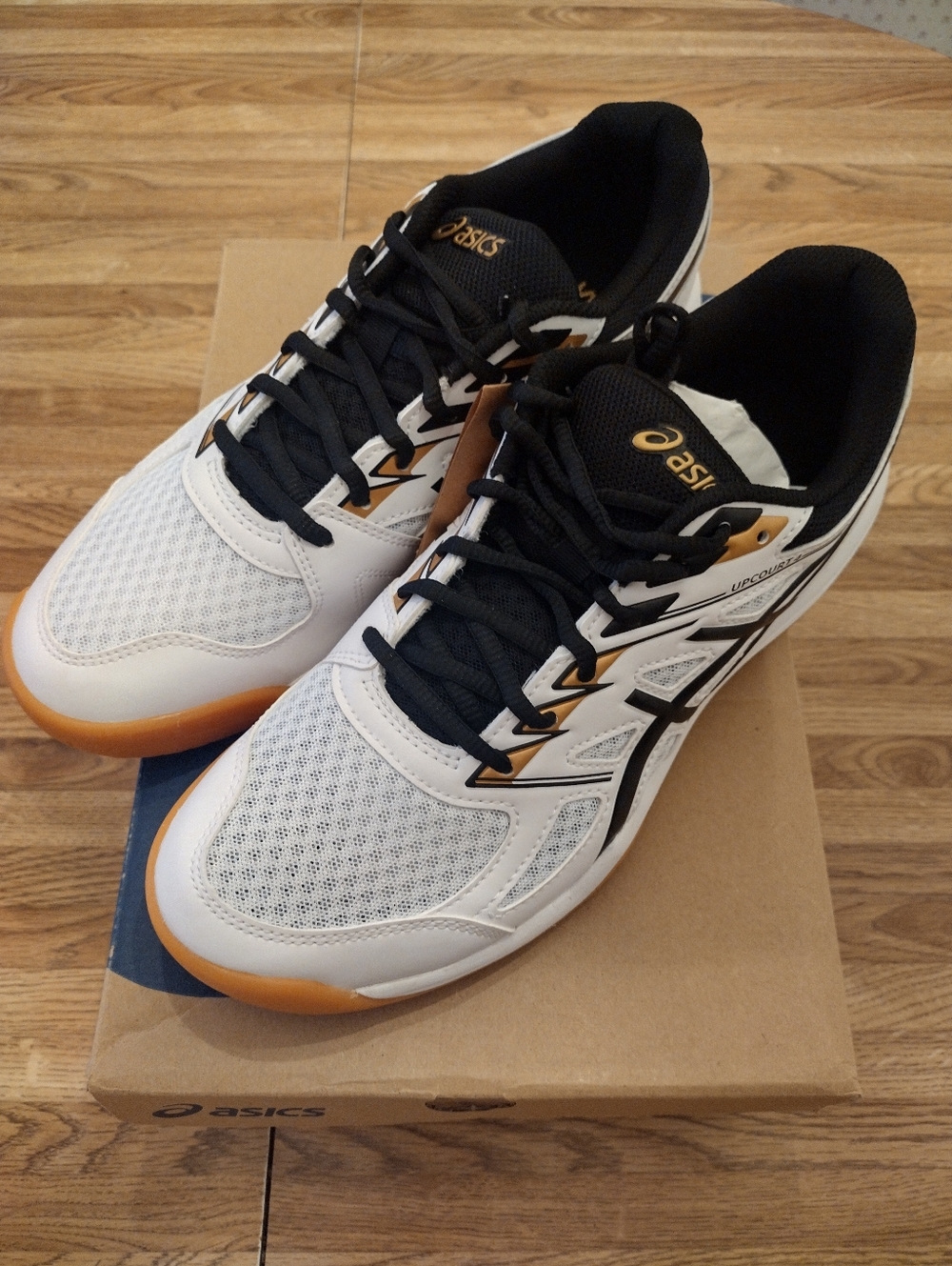 Men's Asics 1071A053 Upcourt 4 'White Black'  Size 8.5 Sneakers